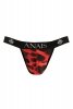 Męskie jockstrapy majtki czerwona panterka Savage jock strap XXXL